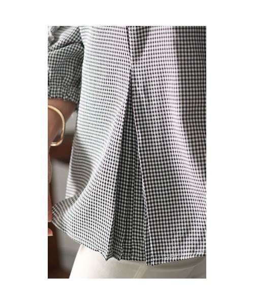 Sawa a la mode(サワアラモード)の「ギンガムチェック柄フリルスリーブトップス(その他トップス・レディース・チェック・FREE)」の17枚目の写真