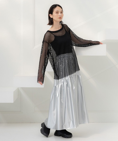 LAKOLE(ラコレ)の「アソートティアードスカート / 108150(スカート・レディース・ブラック/シルバー/オフホワイト/ブロンズ・SMALL/MEDIUM)」の18枚目の写真