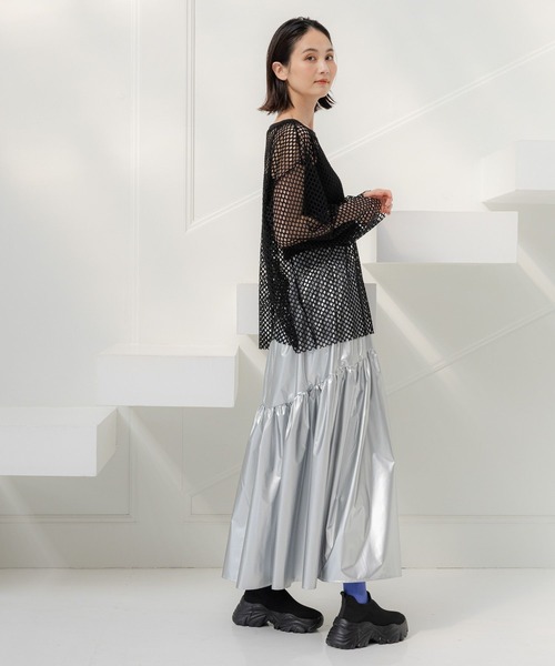 LAKOLE(ラコレ)の「アソートティアードスカート / 108150(スカート・レディース・ブラック/シルバー/オフホワイト/ブロンズ・SMALL/MEDIUM)」の20枚目の写真