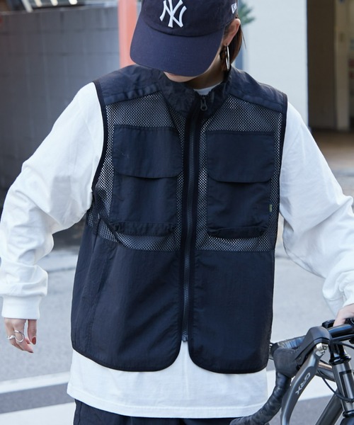 Franklin Climbing（フランクリンクライミング）の「【ESSENTIAL】アウトポケットナイロンベスト《撥水・通気性》（ベスト・メンズ・ホワイト系その他/ブラック・MEDIUM/LARGE/X-LARGE）」の19枚目の写真