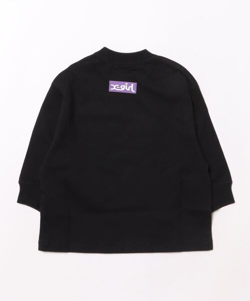 X-girl Stages（エックスガールステージス）の「ミルズロゴ長袖Tシャツ（その他・キッズ・ラベンダー/ピンク/グリーン/ブラック/オフホワイト・90cm/100cm/120cm/110cm/130cm/80ｃｍ/140cm）」の6枚目の写真