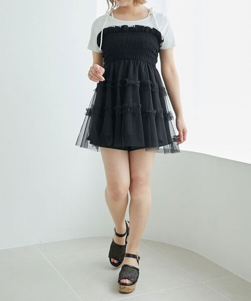 MAJESTIC LEGON(マジェスティックレゴン)の「マルチway肩リボンチュールビスチェ(ベスト・レディース・アイボリー/ブラック/ピンク/グレー/ブラック系その他/ホワイト系その他/ホワイト系その他2/A・MEDIUM)」の14枚目の写真