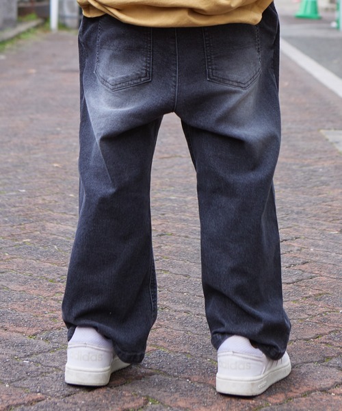 PAIRMANON STREET(ペアマノンストリート)の「【PAIRMANON STREET】ワイド ストレート バギー スプレーダイ デニム パンツ(デニムパンツ・キッズ・インディゴブルー/イエロー/パープル/ブルー/ブラック・140/130/150/160/110/90/100/120)」の8枚目の写真