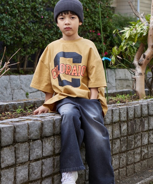 PAIRMANON STREET(ペアマノンストリート)の「【PAIRMANON STREET】ワイド ストレート バギー スプレーダイ デニム パンツ(デニムパンツ・キッズ・インディゴブルー/イエロー/パープル/ブルー/ブラック・140/130/150/160/110/90/100/120)」の11枚目の写真