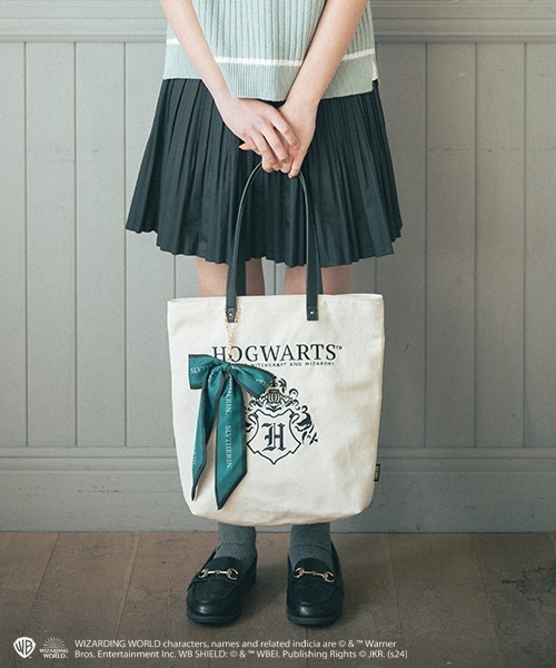 ユキエモン　フラップファスナー付ドレストート　リボンチャーム付　リボンボーダー pom ponette junior（ポンポネットジュニア）の「【Harry Potter