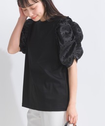 PICCIN PERLA | 袖ドットフリルコットンカットソー(Tシャツ/カットソー)