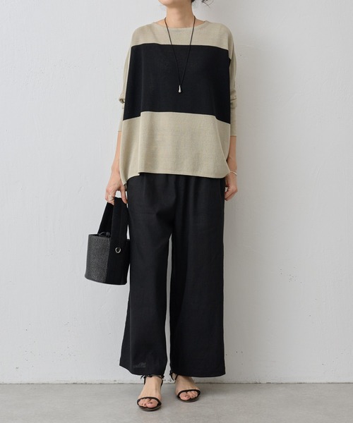 BEARDSLEY リネンBIGボーダーニット BEARDSLEY（ビアズリー）の「リネンBIGボーダー（ニット