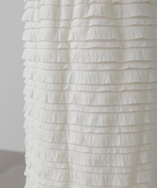 FREE'S MART(フリーズマート)の「カットフリルティアードナロースカート(スカート・レディース・ブラック/ホワイト・MEDIUM/SMALL)」の21枚目の写真