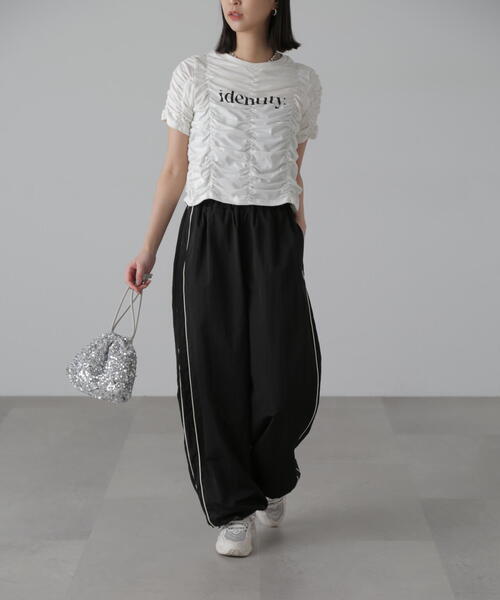 FREE'S MART（フリーズマート）の「サイドラインドロストパンツ（その他パンツ・レディース・ホワイト/ブラック・FREE）」の14枚目の写真