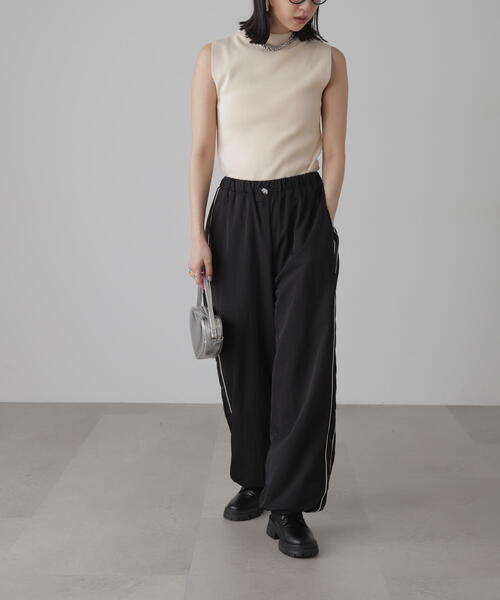 FREE'S MART（フリーズマート）の「サイドラインドロストパンツ（その他パンツ・レディース・ホワイト/ブラック・FREE）」の18枚目の写真