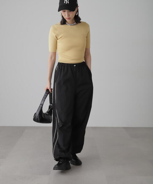 FREE'S MART（フリーズマート）の「サイドラインドロストパンツ（その他パンツ・レディース・ホワイト/ブラック・FREE）」の19枚目の写真