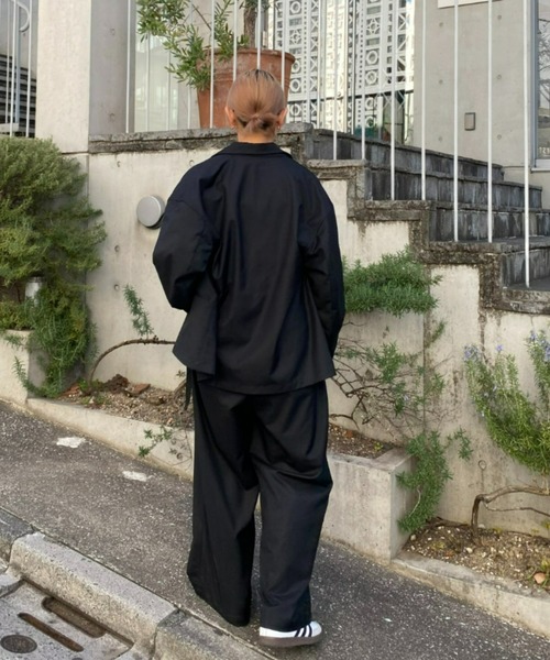 CIAOPANIC TYPY（チャオパニックティピー）の「【ユニセックス】ルーズシルエットダブルテーラードジャケット（テーラードジャケット・メンズ・ブラック/グレー・MEDIUM/LARGE）」の17枚目の写真