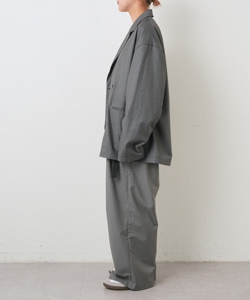 CIAOPANIC TYPY（チャオパニックティピー）の「【ユニセックス】ルーズシルエットダブルテーラードジャケット（テーラードジャケット・メンズ・ブラック/グレー・MEDIUM/LARGE）」の11枚目の写真