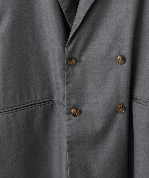 CIAOPANIC TYPY（チャオパニックティピー）の「【ユニセックス】ルーズシルエットダブルテーラードジャケット（テーラードジャケット・メンズ・ブラック/グレー・MEDIUM/LARGE）」の8枚目の写真