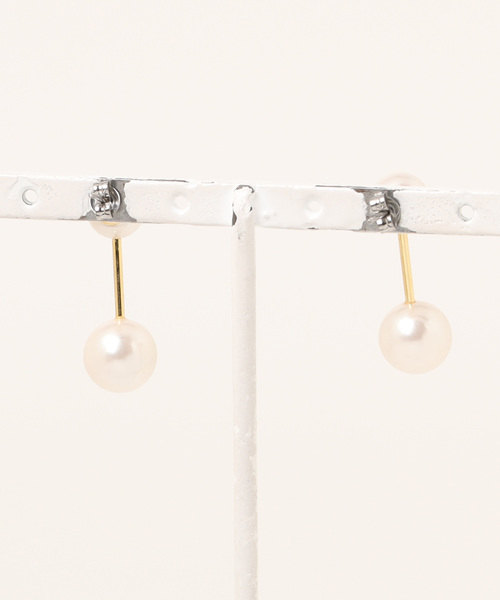 SALON（サロン）の「【ニッケルフリー】 ボールピアス 日本製（ピアス（両耳用）・レディース・シルバー/ホワイト/ゴールド・FREE）」の4枚目の写真