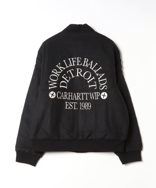 Carhartt WIP（カーハートダブリューアイピー）の「Carhartt WIP / カーハート ワークインプログレス：WORK VARSITY BOMBER：I032435[WAX]（ミリタリージャケット・メンズ・ブラック・L）」の2枚目の写真