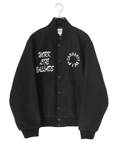 Carhartt WIP（カーハートダブリューアイピー）の「Carhartt WIP / カーハート ワークインプログレス：WORK VARSITY BOMBER：I032435[WAX]（ミリタリージャケット・メンズ・ブラック・L）」の14枚目の写真