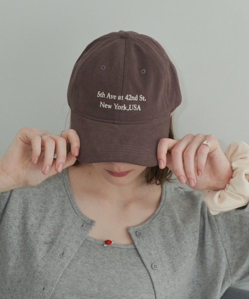 GIUNON（ジウノン）の「embroidery cap / エンブロイダリーキャップ（キャップ・レディース・ブラウン・FREE）」の2枚目の写真