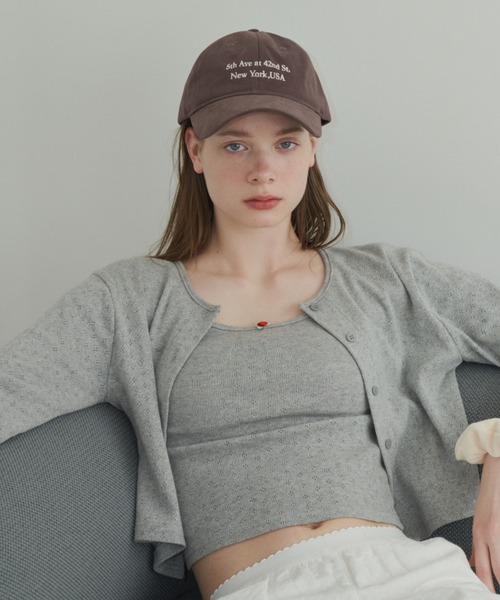 GIUNON（ジウノン）の「embroidery cap / エンブロイダリーキャップ（キャップ・レディース・ブラウン・FREE）」の3枚目の写真