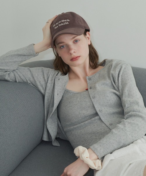 GIUNON（ジウノン）の「embroidery cap / エンブロイダリーキャップ（キャップ・レディース・ブラウン・FREE）」の5枚目の写真