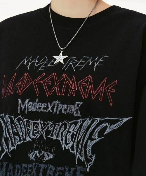 Ressaca(レサーカ)の「オーバーサイズ ロック風マルチロゴプリントTシャツ(Tシャツ/カットソー・メンズ・チャコールグレー/ブラック/ホワイト・M/L/XL/XXL)」の19枚目の写真