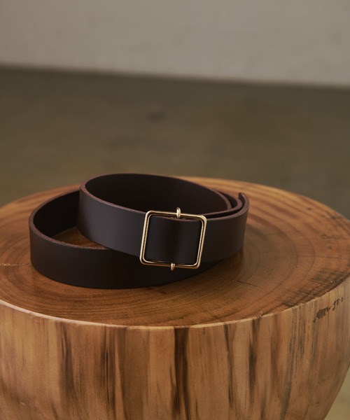 LOUNGEDRESS（ラウンジドレス）の「【GALENA】スクエアバックルベルト（ベルト・レディース・ブラウン/ブラック・FREE）」の2枚目の写真