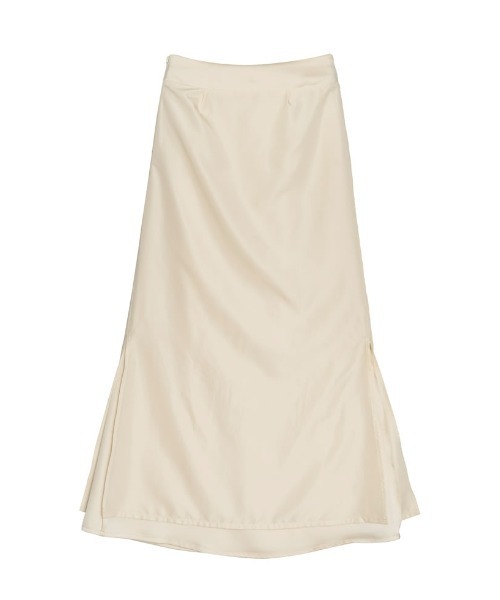 Re:EDIT（リエディ）の「[オケージョン セレモニー][低身長サイズ有]無地orドット柄サテンナロースカート（スカート・レディース・モカ/グレー/ブラック/アイボリー/ブラウン/ブラック系その他/ホワイト系その他・SHORT/MEDIUM/LARGE）」の12枚目の写真