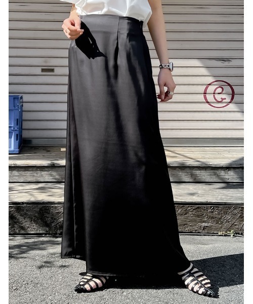 Re:EDIT（リエディ）の「[オケージョン セレモニー][低身長サイズ有]無地orドット柄サテンナロースカート（スカート・レディース・モカ/グレー/ブラック/アイボリー/ブラウン/ブラック系その他/ホワイト系その他・SHORT/MEDIUM/LARGE）」の18枚目の写真