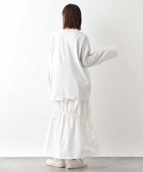 RAGEBLUE（レイジブルー）の「ナイロンシャーリングスカート（スカート・レディース・ダークグレー/ホワイト/オリーブ・FREE）」の14枚目の写真