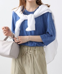 Twin roll neck 3/4 length T-shirt / ツインロールネック7分丈Tシャツ unisex