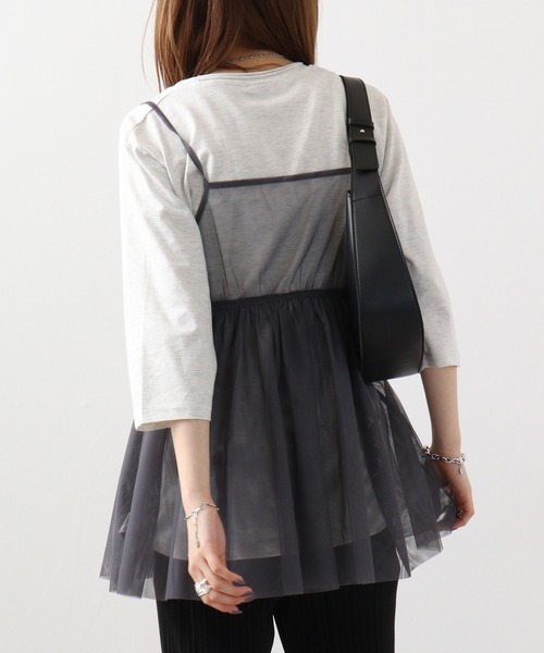 FUNALIVE(ファンアライブ)の「Twin roll neck 3/4 length T-shirt / ツインロールネック7分丈Tシャツ unisex(Tシャツ/カットソー・レディース・カーキ/ピンク/ネイビー/ブラウン/レッド/ブラック/ホワイト/アッシュグレー/エメラルド/杢グレー/ロイヤルブルー/チャコール/ネイビー系/ワイン・S)」の18枚目の写真