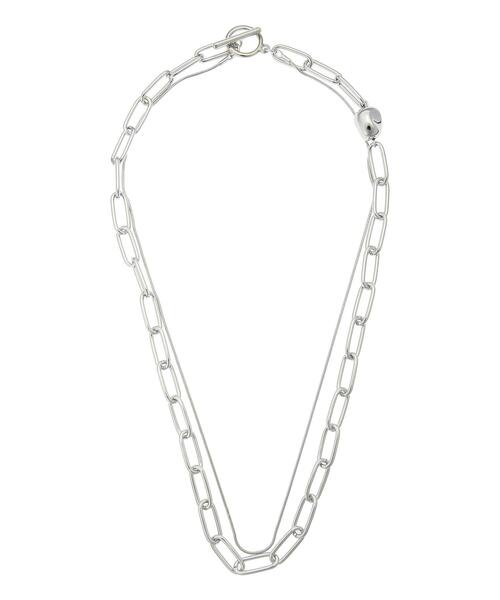 Te chichi（テチチ）の「ツインポイントチェーンネックレス（ネックレス・レディース・ゴールド/シルバー・F）」の3枚目の写真