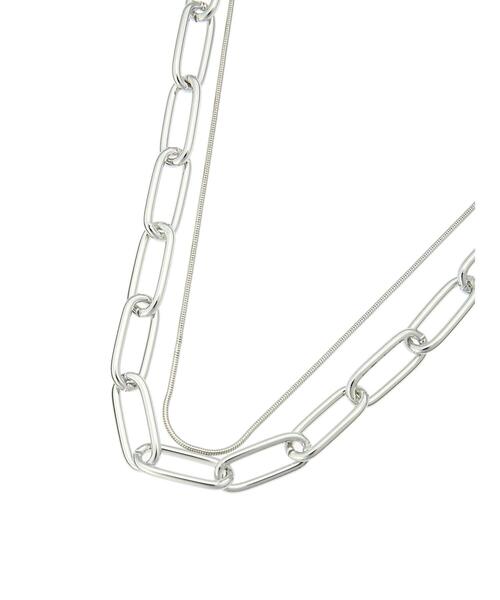 Te chichi（テチチ）の「ツインポイントチェーンネックレス（ネックレス・レディース・ゴールド/シルバー・F）」の4枚目の写真