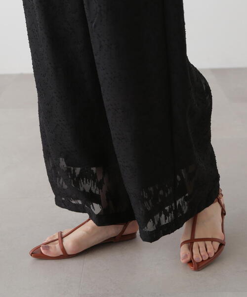 N.(N. Natural Beauty Basic)(エヌエヌナチュラルビューティーベーシック)の「◆シアージャガードイージーパンツ(スラックス・レディース・ブラック/オフホワイト・MEDIUM)」の17枚目の写真