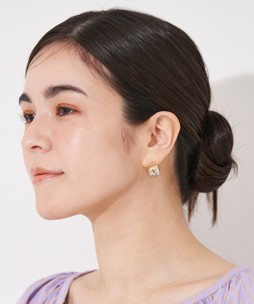 collex（コレックス）の「バイカラーボールピアス（ピアス（両耳用）・レディース・ゴールド/シルバー・フリー）」の11枚目の写真