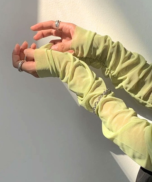almo(アルモ)の「ハイネックレイヤードトップス(se)(Tシャツ/カットソー・レディース・サックスブルー/ブラック/イエロー/ピンク/グリーン/ホワイト/オレンジ・FREE)」の9枚目の写真