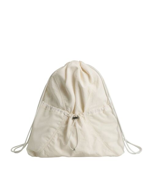 EMODA（エモダ）の「ナイロンドローストリングバッグ（バックパック/リュック・レディース・グレー/ブラック/アイボリー・FREE）」の19枚目の写真