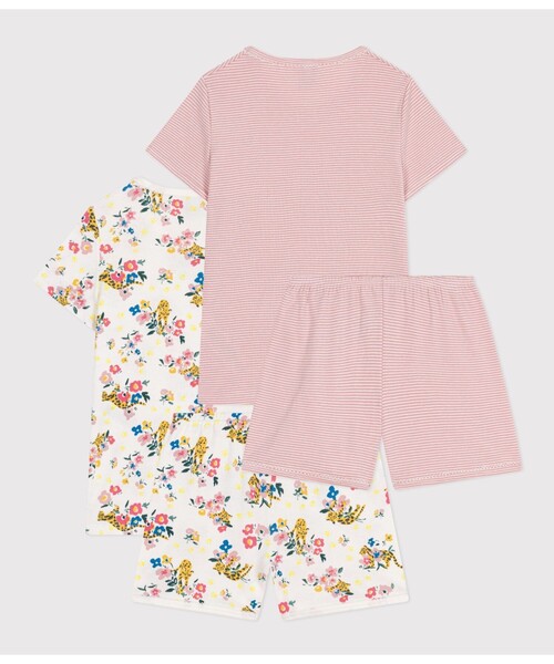 【セール】半袖パジャマ２枚組（ルームウェア/パジャマ）｜PETIT BATEAU（プチバトー）