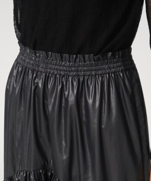GALLEST（ギャレスト）の「◆ワックスティアードスカート（スカート・レディース・ブラック/カーキ/パープル・36/38/40）」の7枚目の写真