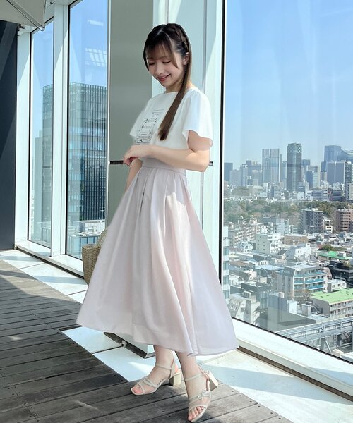 couture brooch（クチュールブローチ）の「◆【マシンウォッシャブル】フラワーパフュームフレア袖Tシャツ（Tシャツ/カットソー・レディース・ピンク/チャコールグレー/オフホワイト/サックスブルー・36/38/40/42）」の12枚目の写真