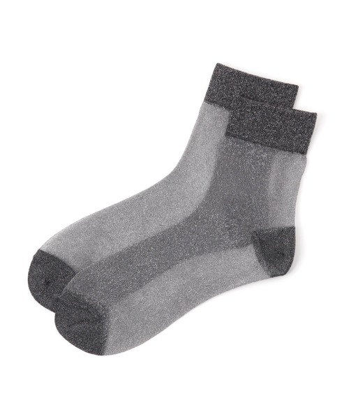 GLOBAL WORK（グローバルワーク）の「クルーラメシアーソックス抗菌防臭/109727（ソックス/靴下・レディース・ライトグレー/ブラック/グレー/ブルー・FREE）」の4枚目の写真