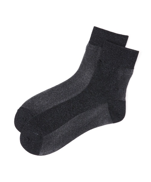 GLOBAL WORK（グローバルワーク）の「クルーラメシアーソックス抗菌防臭/109727（ソックス/靴下・レディース・ライトグレー/ブラック/グレー/ブルー・FREE）」の2枚目の写真