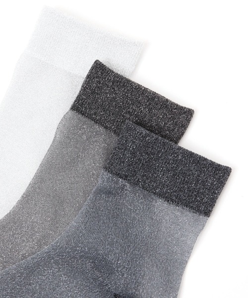 GLOBAL WORK（グローバルワーク）の「クルーラメシアーソックス抗菌防臭/109727（ソックス/靴下・レディース・ライトグレー/ブラック/グレー/ブルー・FREE）」の6枚目の写真
