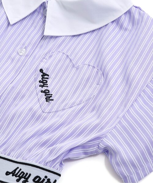 algy（アルジー）の「ロゴゴムシャツワンピ（ワンピース・キッズ・ベージュ/ラベンダー/サックスブルー・XXX-SMALL/XX-SMALL/X-SMALL/MEDIUM/SMALL）」の15枚目の写真