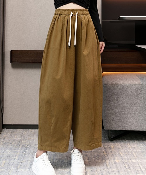 aimoha（アイモハ）の「【Aimoha】カジュアルワイドパンツ (SS)（その他パンツ・レディース・ブラック/チョコ/カーキ・FREE）」の7枚目の写真