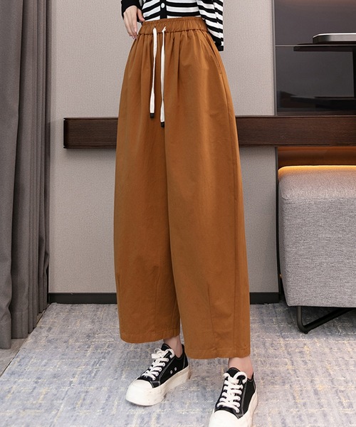 aimoha（アイモハ）の「【Aimoha】カジュアルワイドパンツ (SS)（その他パンツ・レディース・ブラック/チョコ/カーキ・FREE）」の8枚目の写真