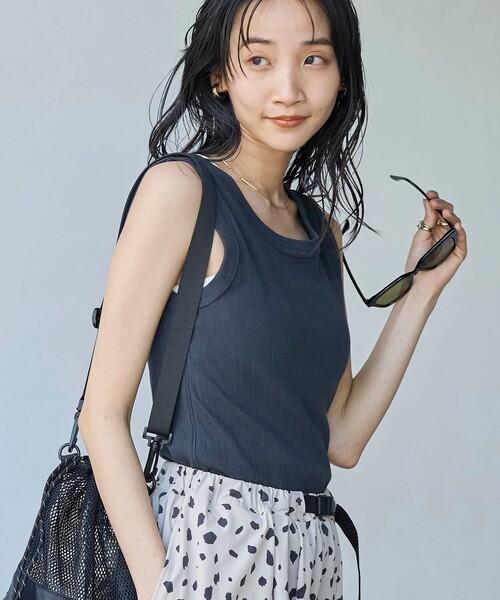 coen（コーエン）の「アソートリブタンクトップ（タンクトップ・レディース・その他1/ダークグレー/オフホワイト/その他2・L/M）」の8枚目の写真