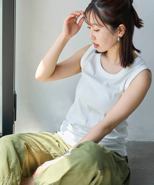 coen（コーエン）の「アソートリブタンクトップ（タンクトップ・レディース・その他1/ダークグレー/オフホワイト/その他2・L/M）」の13枚目の写真