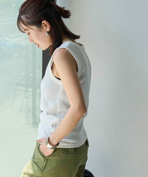 coen（コーエン）の「アソートリブタンクトップ（タンクトップ・レディース・その他1/ダークグレー/オフホワイト/その他2・L/M）」の14枚目の写真