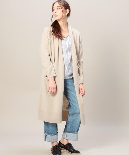 BEAUTY&YOUTH UNITED ARROWS（ビューティーアンドユースユナイテッドアローズ）の「BY ソフトウールマキシニットガウン/コーディガン◆（カーディガン/ボレロ・レディース・グレー/ベージュ/ネイビー・フリー）」の3枚目の写真